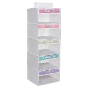 Weekly Planner Clothing Organizer with Multi-Color Labels New